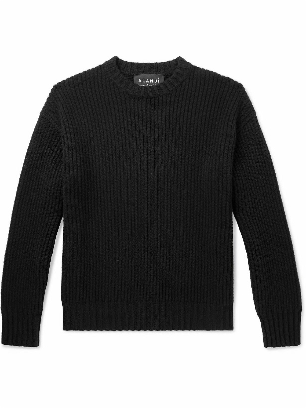 Photo: Alanui - Ribbed Cashmere and Cotton-Blend Sweater - Black