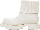 both White Gao Mid Chelsea Boots
