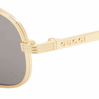 Gucci Men's Eyewear GG1457S Sunglasses in Gold/Grey
