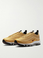 Nike - Air Max 97 Metallic Leather and Mesh Sneakers - Gold