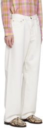 Sunflower White Wide Twist Jeans