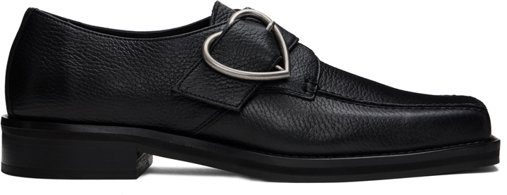 Photo: Martine Rose Black Square Toe Buckle Loafers