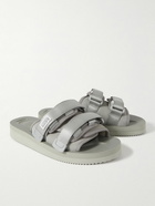 Suicoke - Webbing-Trimmed Suede Sandals - Gray