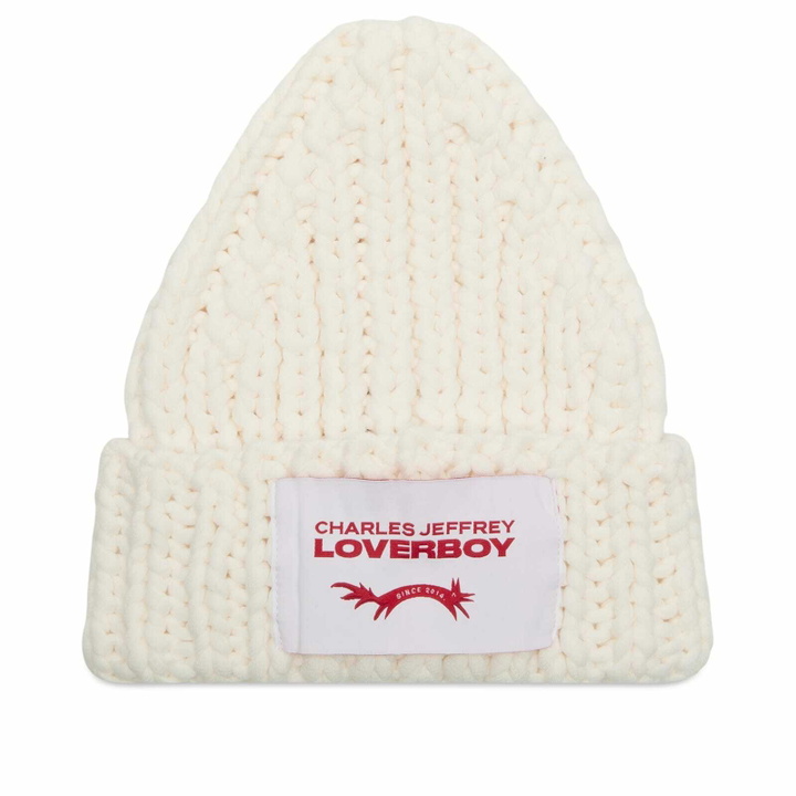 Photo: Charles Jeffrey Loverboy Women's Chubby Beanie in Ecru 