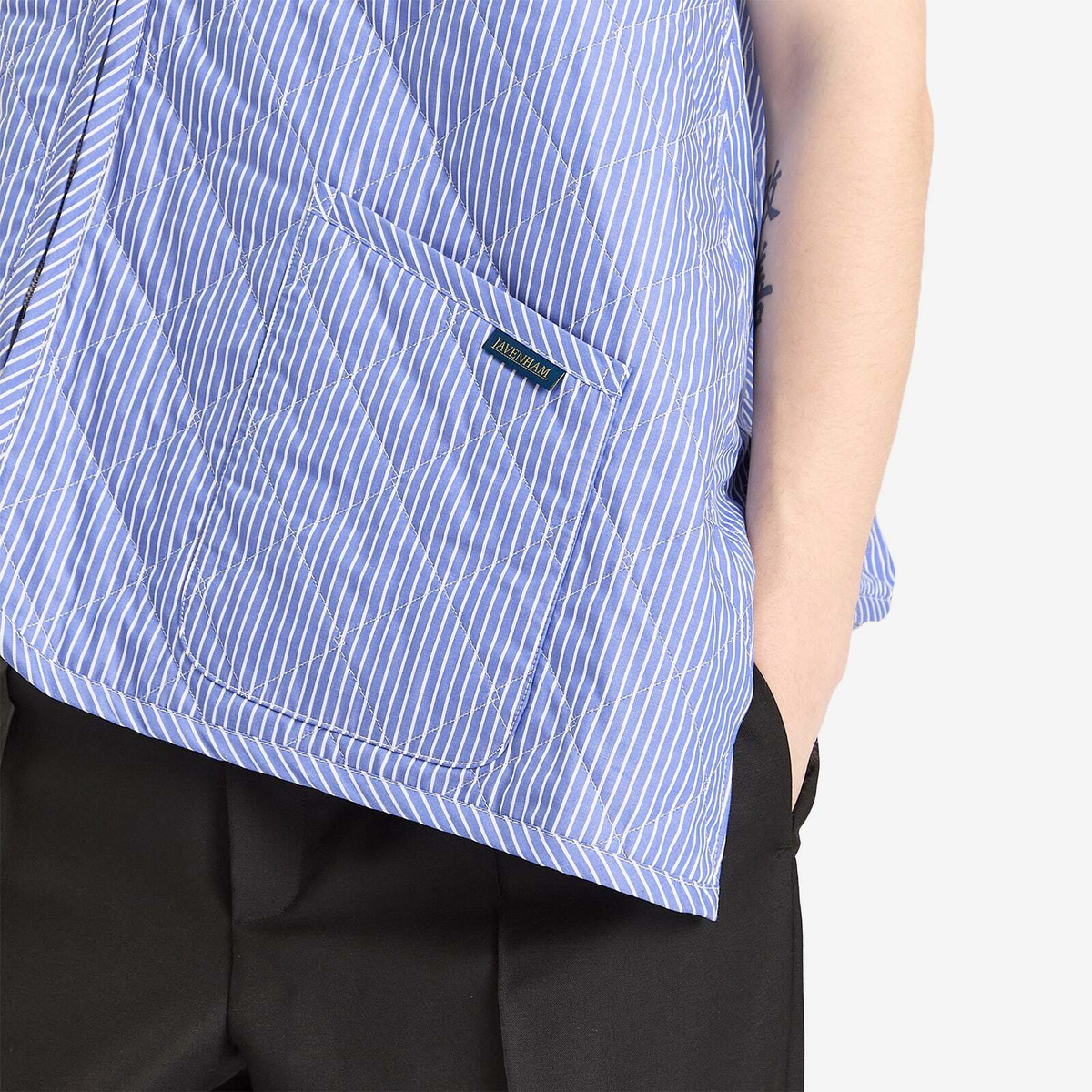 Comme des Garçons SHIRT Men's x Lavenham Stripe Gilet in Blue