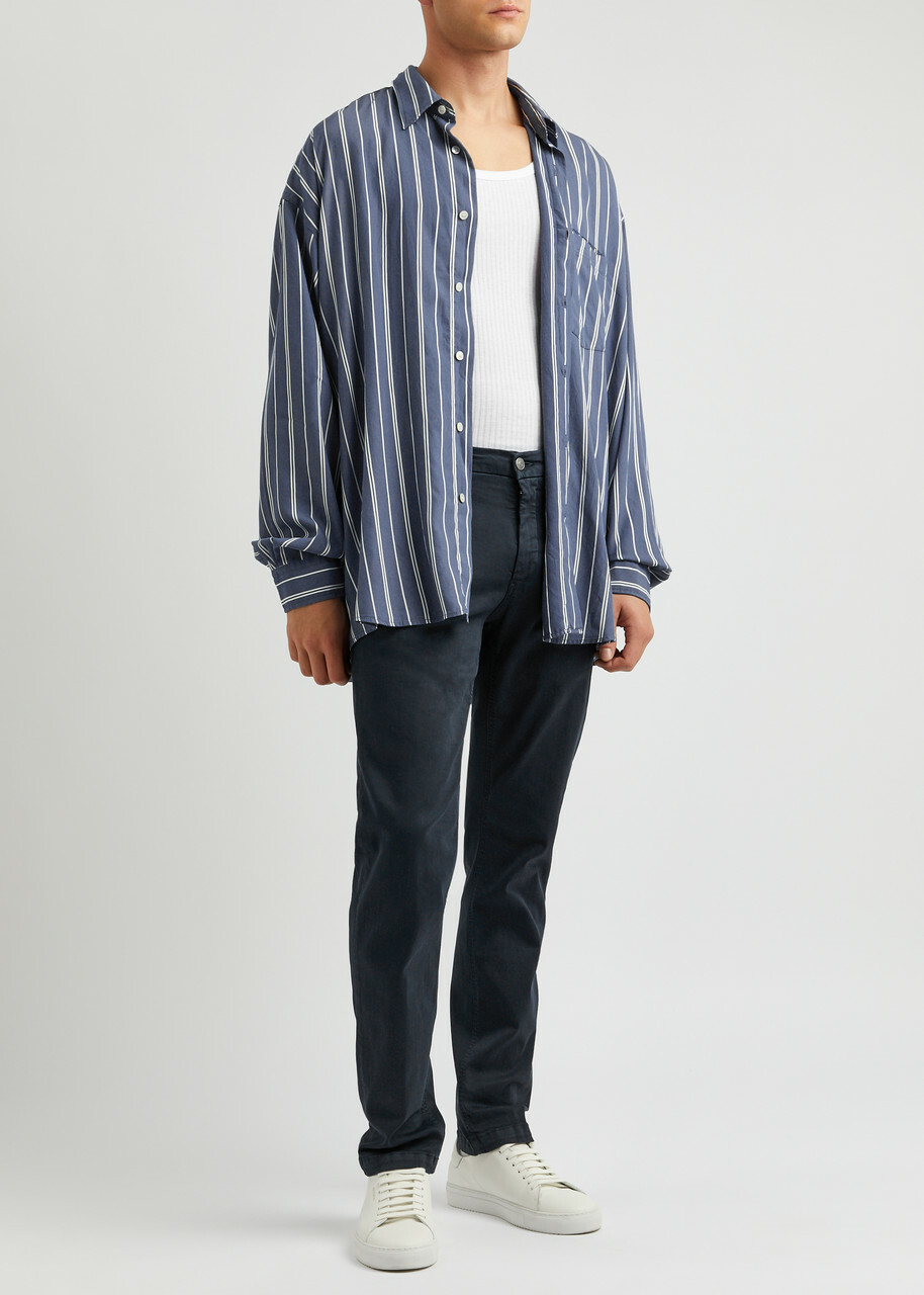 Replay Benni Hyperflex X.lite Cotton-blend Chinos Navy