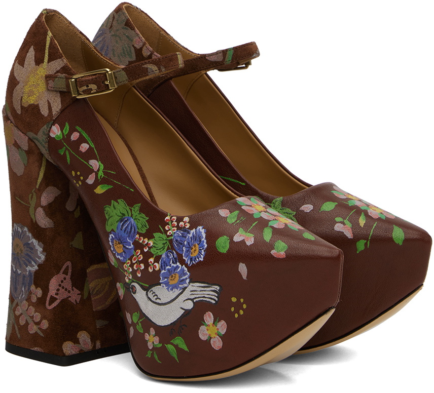Vivienne Westwood Brown Arctic Mary Jane Heels Vivienne Westwood