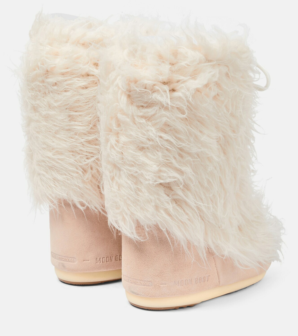 ICON YETI PALE-PINK FAUX-FUR BOOTS