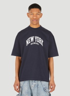 New York Medium Fit T-Shirt in Dark Blue