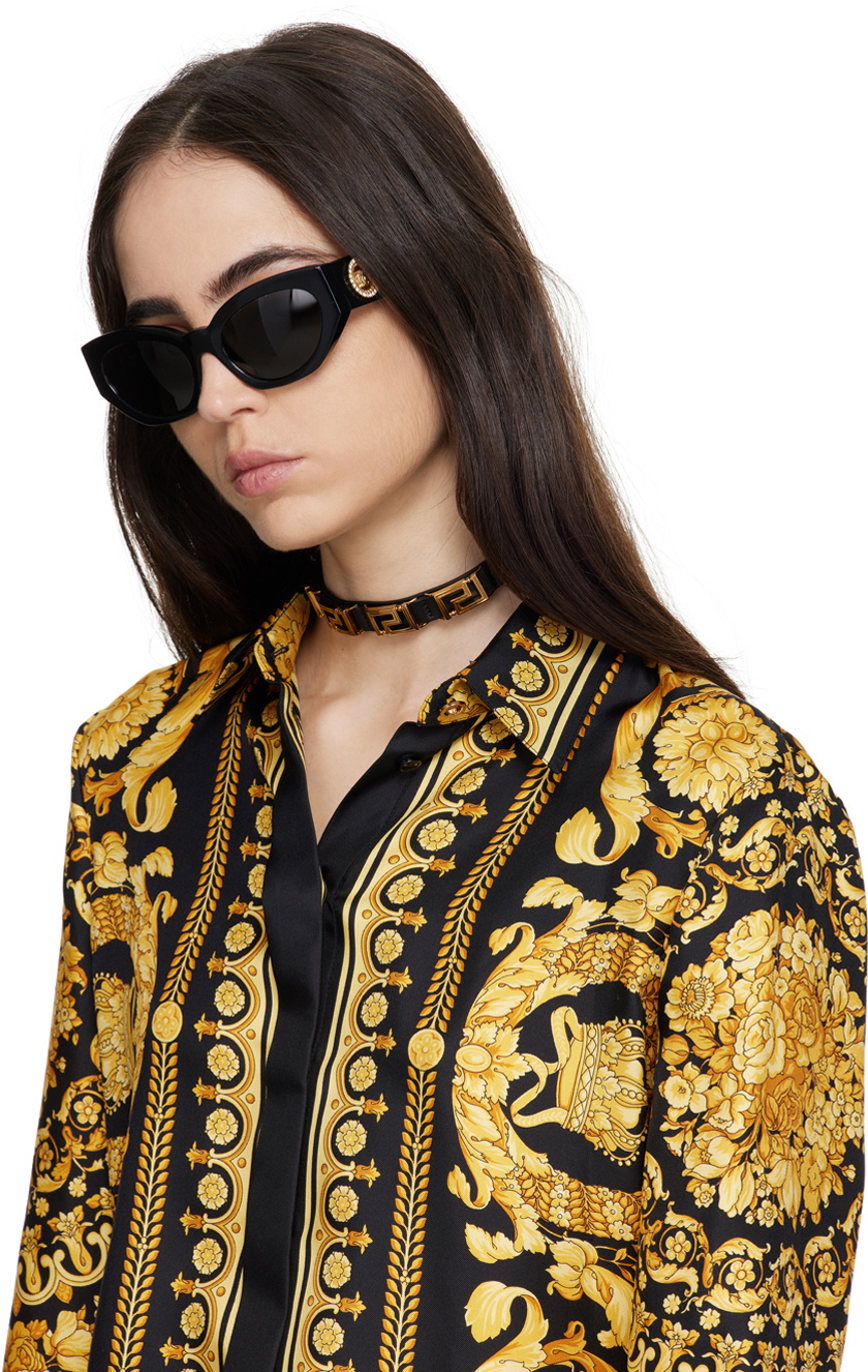 Versace Black Medusa Crystal Sunglasses Versace