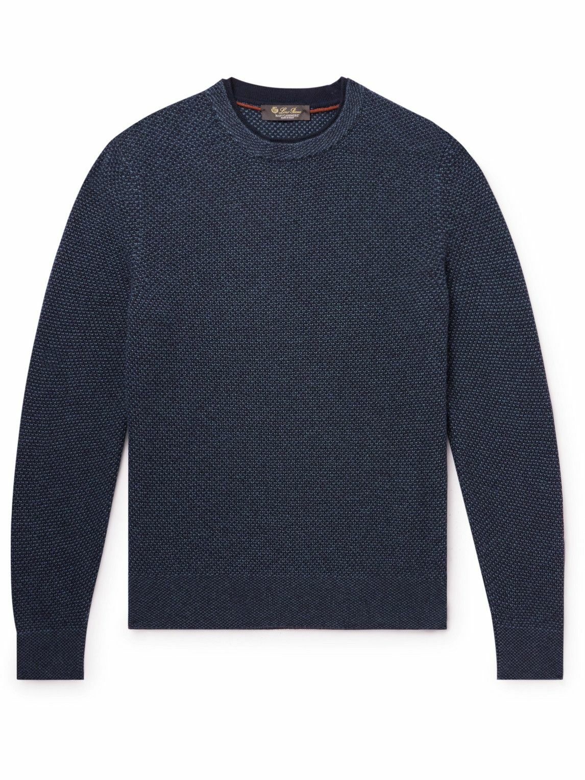 Loro Piana - Honeycomb-Knit Cashmere Sweater - Blue Loro Piana