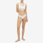 Palm Angels Women's Logo Tape Brazilian Thong in White