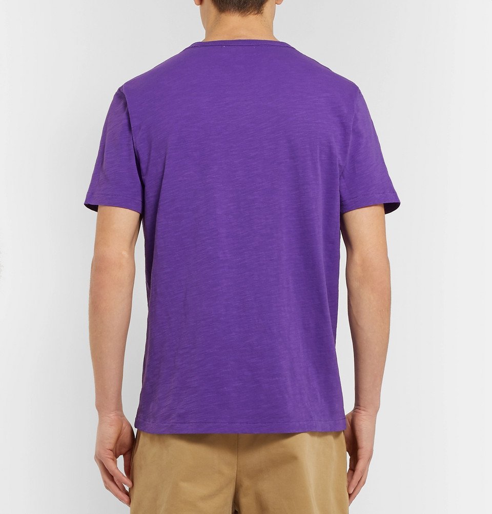 YMC SlimFit Slub CottonJersey TShirt Purple YMC