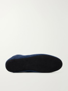 George Cleverley - Mayfair Collapsible-Heel Suede Loafers - Blue