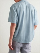 Rag & Bone - Avery Camp-Collar Cotton-Seersucker Shirt - Blue