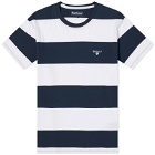Barbour Men's Whalton Stripe T-Shirt in Navy