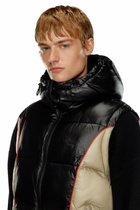 Diesel Hooded puffer vest in shiny ripstop - Winter Jackets Mens in Multicolor
