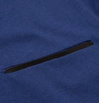 Berluti - Leather-Trimmed Cotton, Wool and Cashmere-Blend Piqué Polo Shirt - Men - Blue