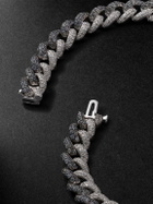 SHAY - 18-Karat White Gold, Sapphire and Diamond Curb Chain Bracelet - Silver