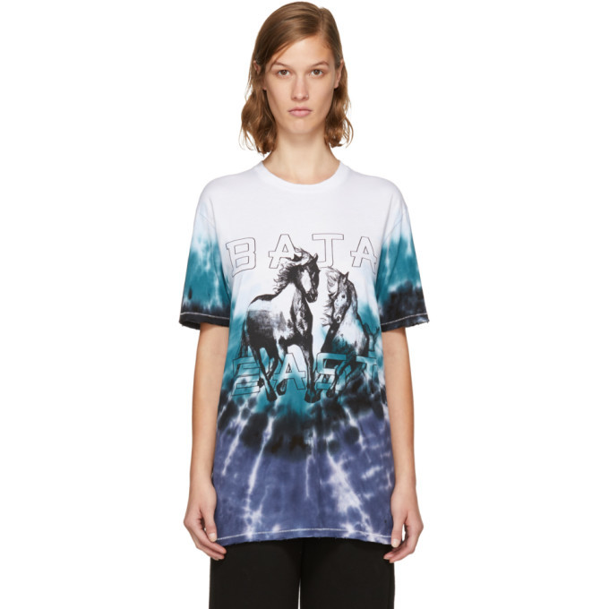 Photo: Baja East Multicolor Tie-Dye Horses Logo T-Shirt