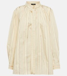 Joseph - Orton striped cotton and silk-blend shirt