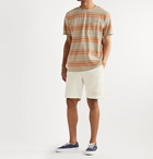 Saturdays NYC - Austin Logo-Print Cotton-Jersey Drawstring Shorts - Neutrals