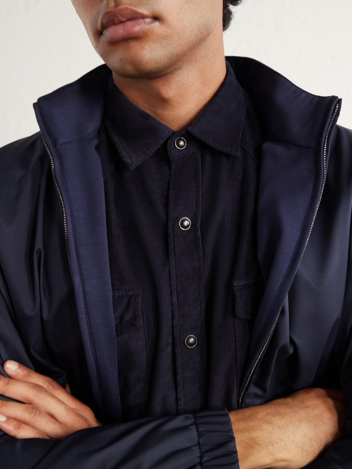 Canali - Cotton-Corduroy Shirt - Blue