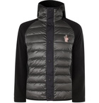 Moncler Grenoble - Quilted Panelled Stretch Tech-Jersey Hooded Down Ski Jacket - Black