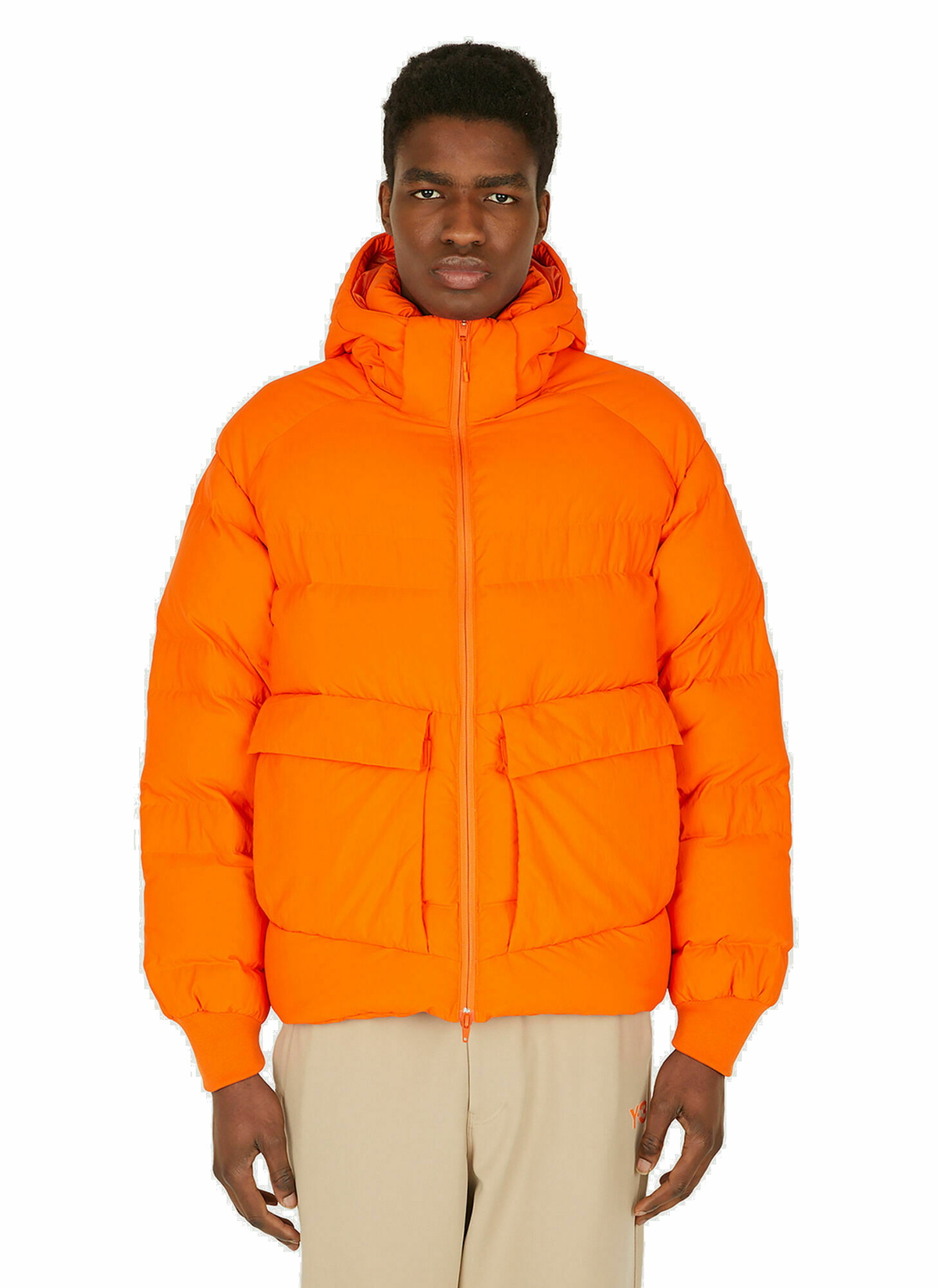 Photo: Hooded Puffer Down Jacket in Orange