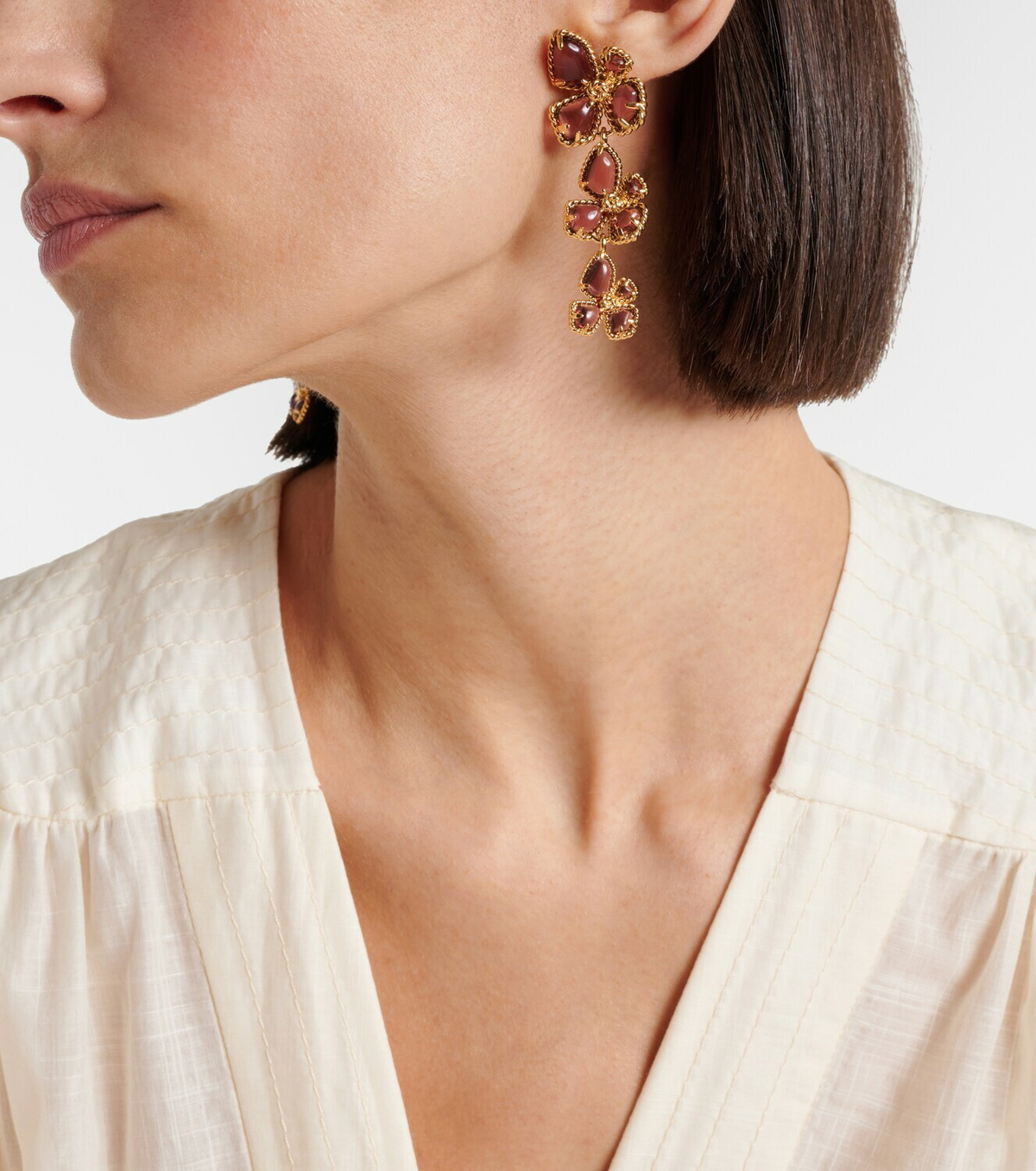 Zimmermann Bloom Large embellished drop earrings