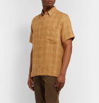 Nanushka - Adam Checked Linen Shirt - Yellow