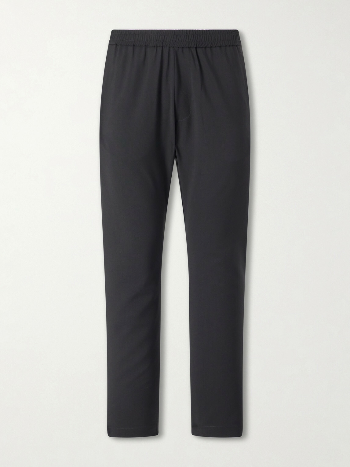 Barena - Riobarbo Straight-Leg Virgin Wool Drawstring Trousers - Black