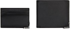Hugo Black Plaque Wallet & Card Holder Set