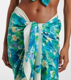 Chloé Floral cotton beach cover-up