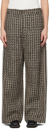WOOYOUNGMI Gray & Black Tweed Sweatpants