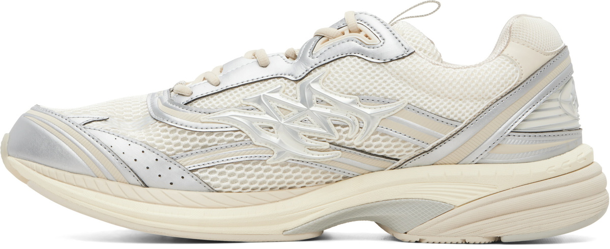AMIRI Gray & White Metallic M-Tech Sneakers