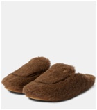Max Mara Teddymulen shearling-trimmed slippers