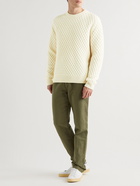 Theory - Milton Waffle-Knit Wool-Blend Sweater - Neutrals