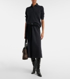 Jardin des Orangers Wool and cashmere midi skirt