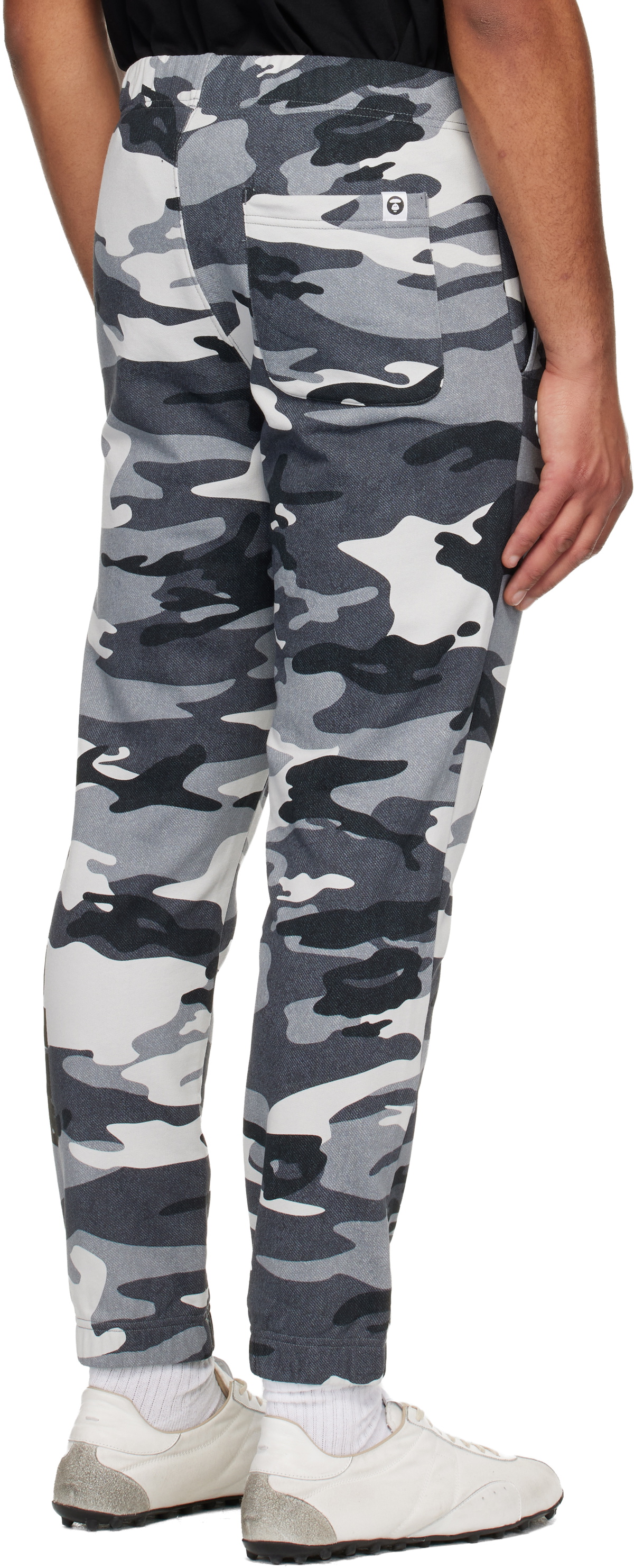 AAPE by A Bathing Ape Gray Logo Patch Sweatpants