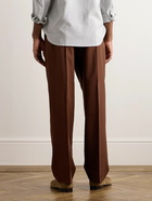 UMIT BENAN B - Pleated Silk Trousers - Brown