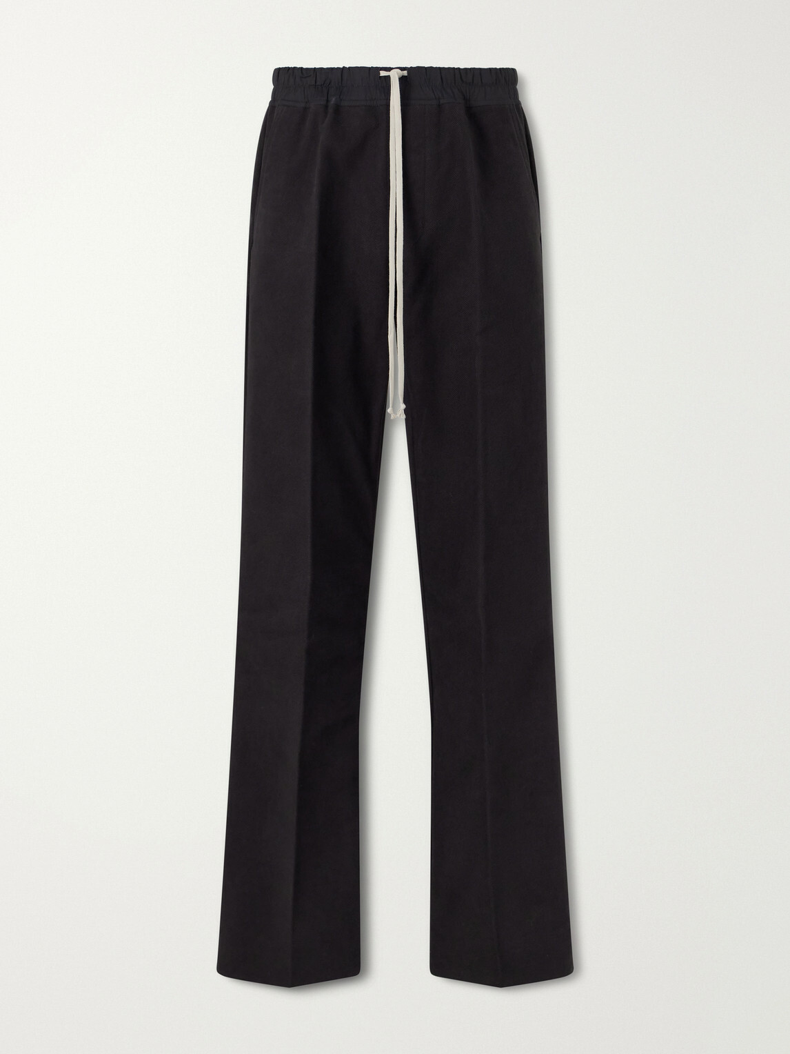 Rick Owens - Dietrich Straight-Leg Cotton-Twill Drawstring Trousers - Black