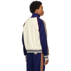 Gucci Off-White and Blue Interlocking G Patch Jacket