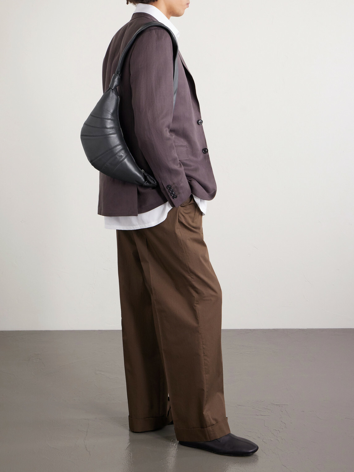 LEMAIRE - Croissant Small Full-Grain Leather Messenger Bag