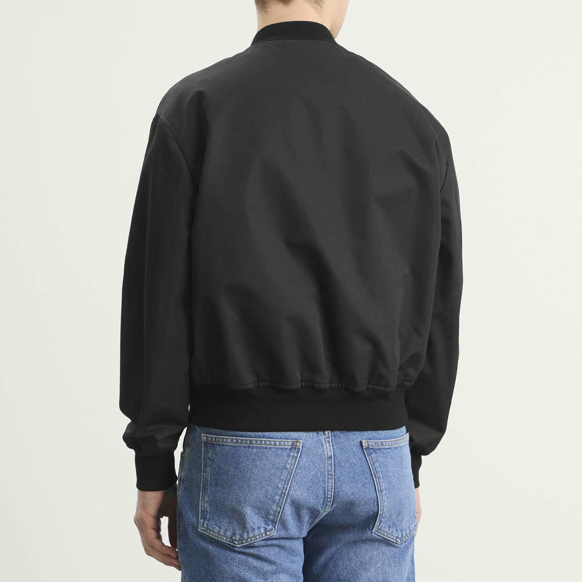 Jil Sander Men's Snap Closure Varsity Jacket in Black