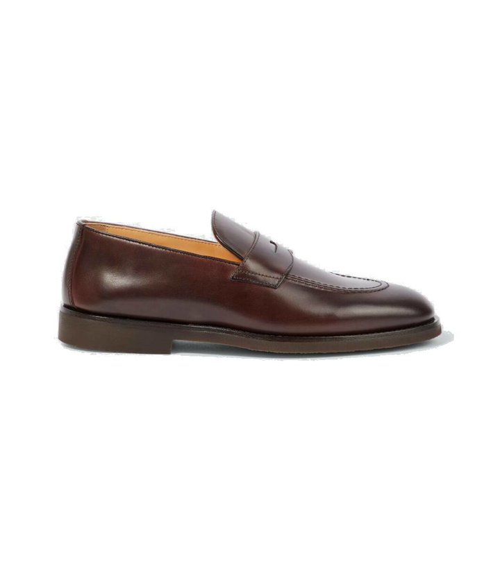 Photo: Brunello Cucinelli Leather penny loafers