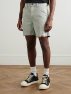 Enfants Riches Déprimés - Straight-Leg Distressed Paint-Splattered Cotton-Herringbone Shorts - Gray