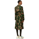 Gucci Green Ken Scott Edition Velvet Floral Coat