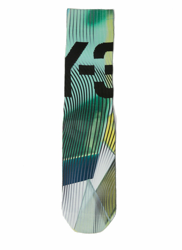 Photo: Y-3 - Graphic Print Socks in Green