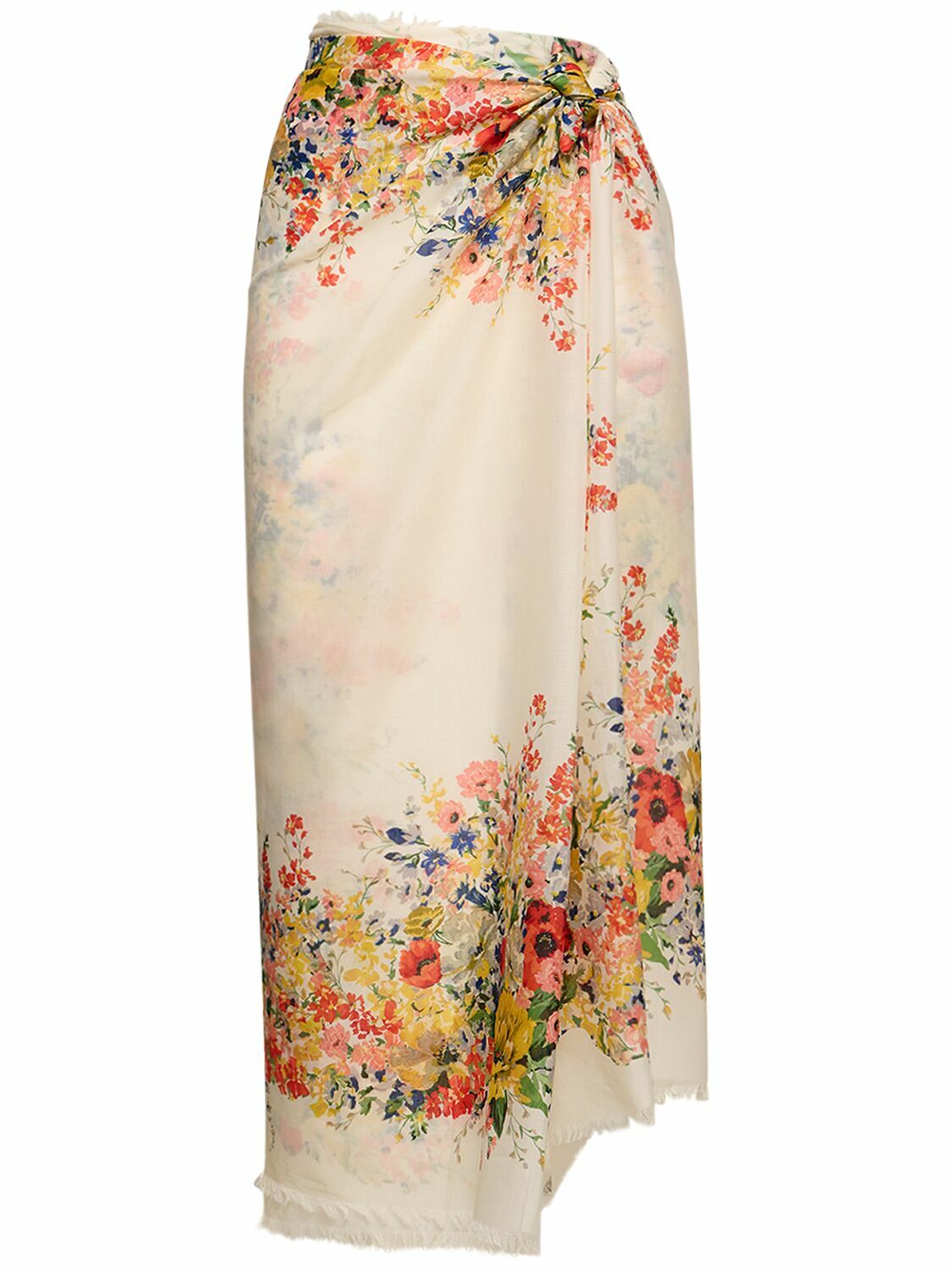 PAREO SKIRT IN CHARMEUSE SILK IN GUNMETAL